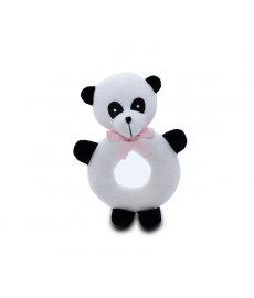 Panda Chocalho - Laço Rosa 